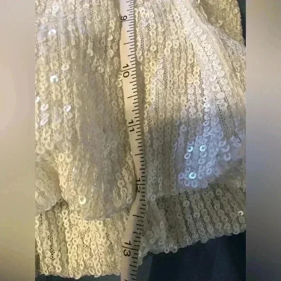 White Sequin Top - Picture 6 of 12